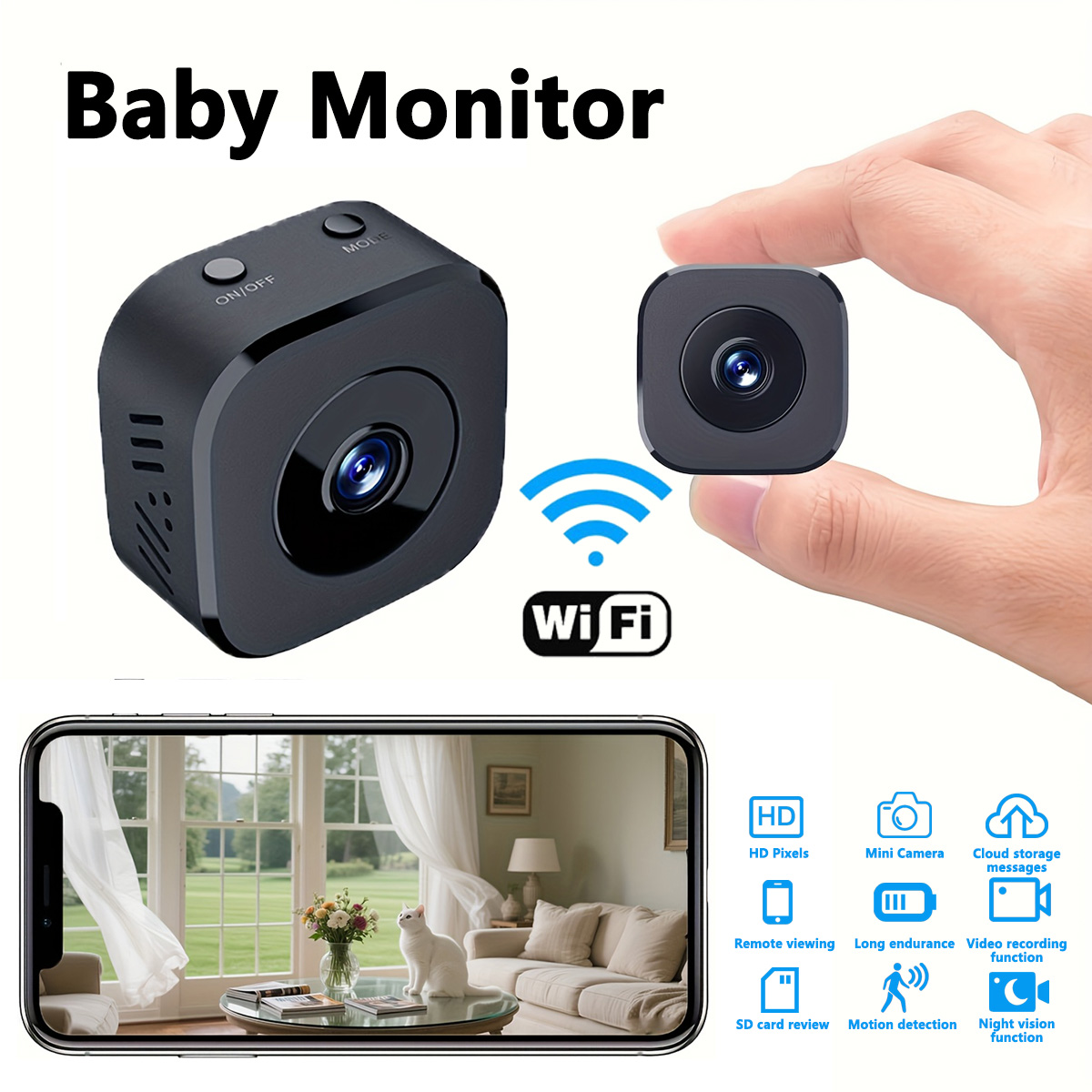 Photography Videography - 1080P HD Mini WiFi Kamera Kapalı