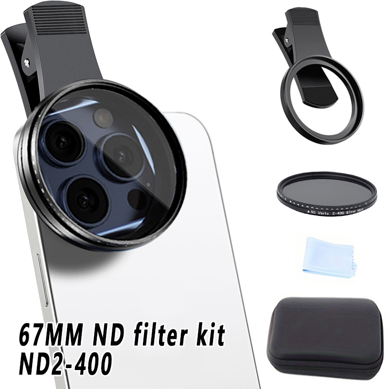 Nd Filter Set - 67mm Klipsli ND2-400 Telefon Kamera Lens